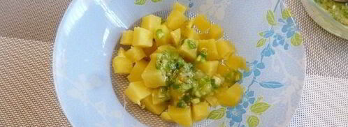 картофельный салат с копченой курицей. Шаг 3