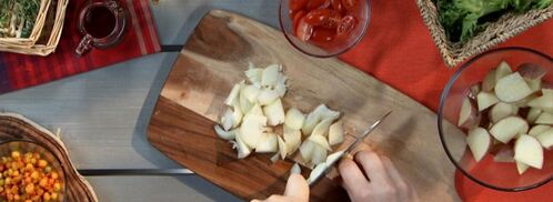 картофельный салат с облепиховой заправкой. Шаг 3