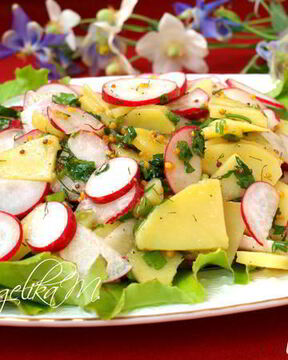 Картофельный салат с редисом