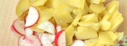 картофельный салат с редисом. Шаг 3