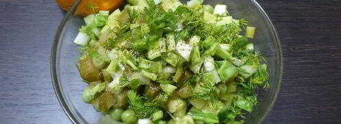 салат из картофеля и огурцов. Шаг 6