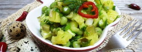 салат из картофеля и огурцов. Шаг 8