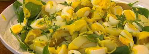 салат из молодого картофеля с перепелиными яйцами. Шаг 8