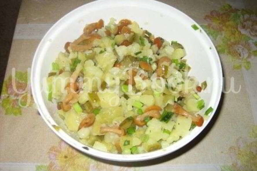 Рецепт салата картофельного с грибами