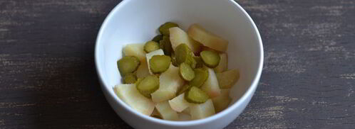 салат с картофелем и зеленым горошком. Шаг 3