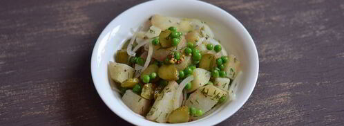 салат с картофелем и зеленым горошком. Шаг 7