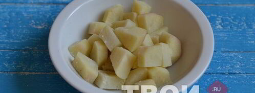 салат с картофелем, шампиньонами и корнишонами. Шаг 4