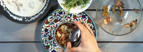 теплый картофельный салат со сливочной курицей. Шаг 4