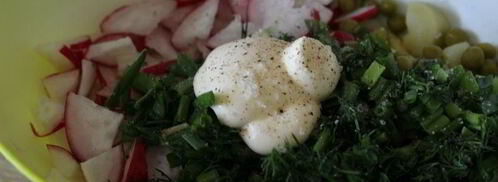 весенний картофельный салат. Шаг 4