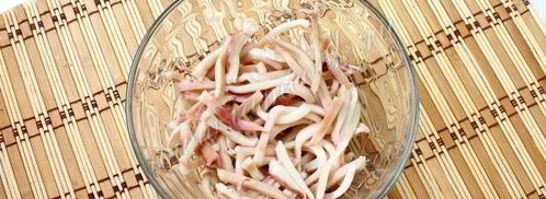 крабовый салат с кальмарами. Шаг 5