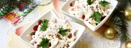 крабовый салат с кальмарами. Шаг 10