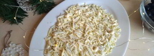 новогодний салат собачья лапка. Шаг 5