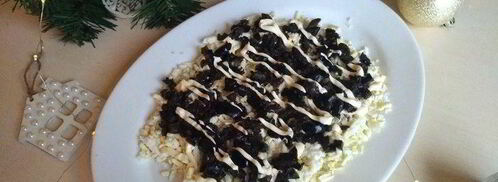 новогодний салат собачья лапка. Шаг 6