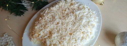 новогодний салат собачья лапка. Шаг 10