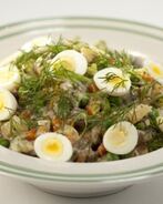 Оливье с говяжьей печенкой