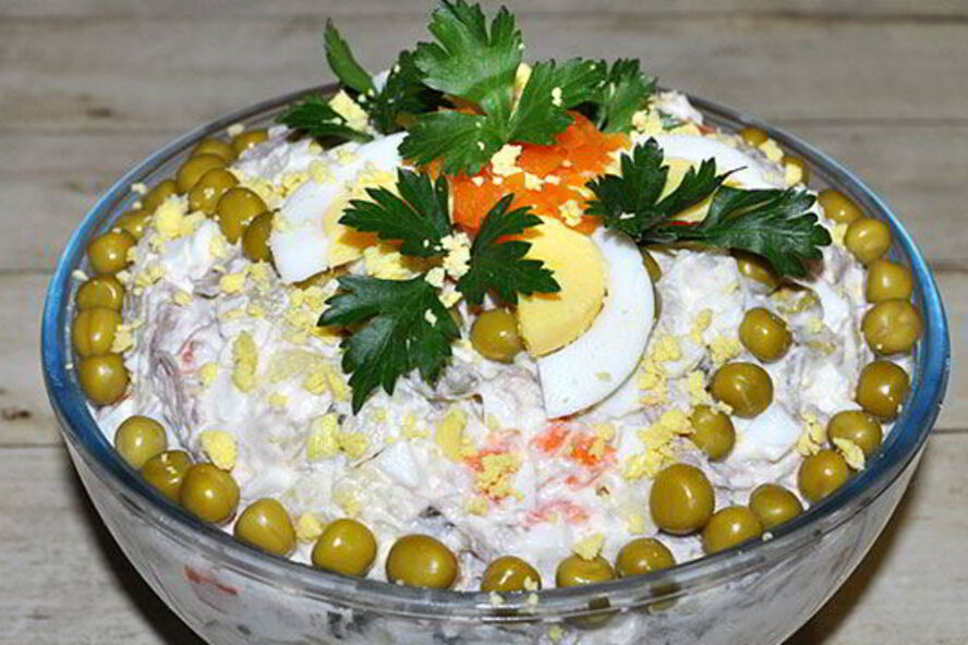 Рецепт оливье с индейкой — самого вкусного