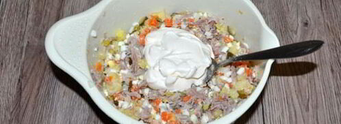 оливье с индейкой — самый вкусный. Шаг 10