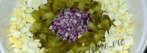 оливье с курицей. Шаг 4