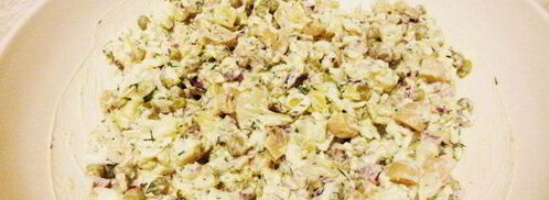 оливье с маринованными грибами. Шаг 7