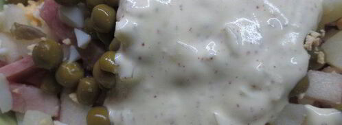 оливье с окороком и грушей. Шаг 3