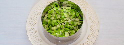 оливье с семгой. Шаг 6