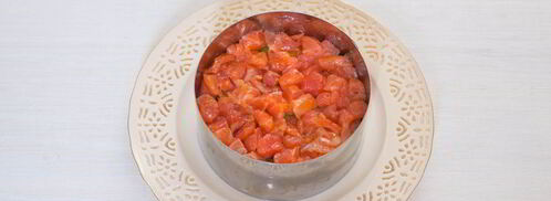 оливье с семгой. Шаг 7