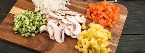 оливье цветной серпантин. Шаг 3