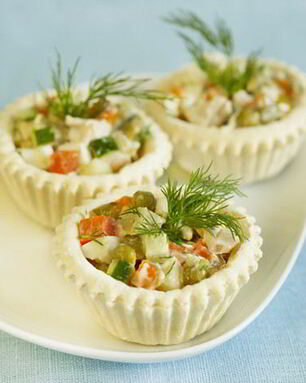 Салат оливье с индейкой