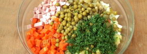 салат оливье с колбасой. Шаг 10