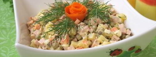 салат оливье с колбасой. Шаг 12