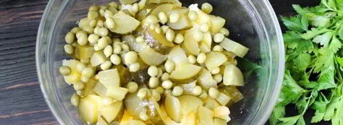 салат оливье с копченой скумбрией. Шаг 5