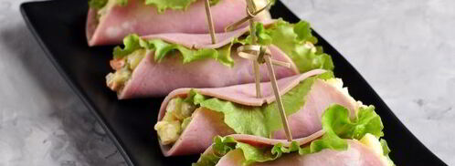 салат-закуска оливье в ветчине. Шаг 15