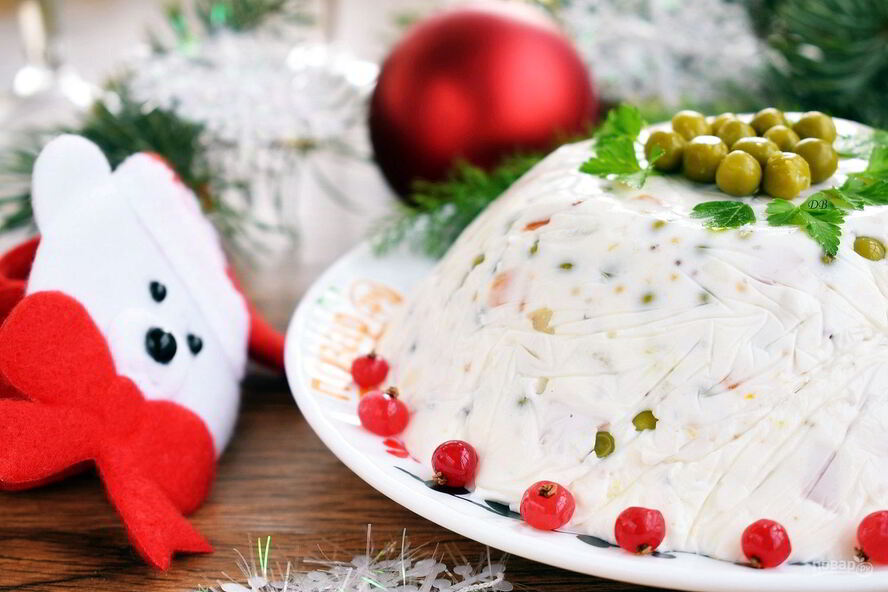 Рецепт салата-желе оливье