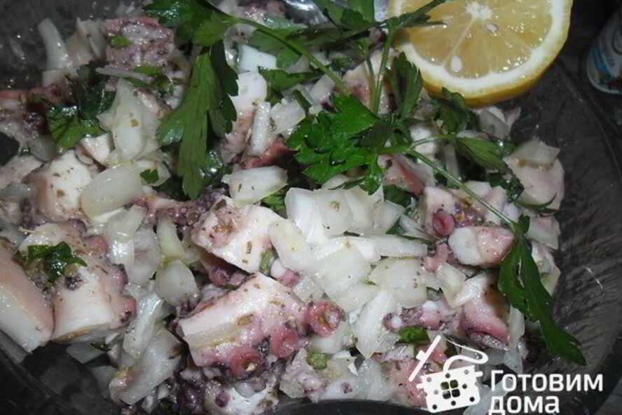 Рецепт салата из осьминога хтаподи