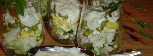 салат-коктейль с курицей. Шаг 6