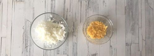 мимоза с тунцом. Шаг 4