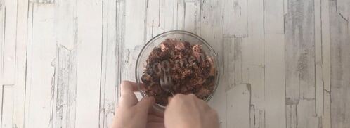 мимоза с тунцом. Шаг 5