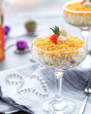 Мимоза в бокале