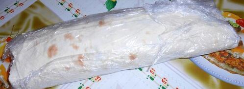 рулет из лаваша мимоза. Шаг 7