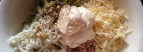 салат альтернативная мимоза. Шаг 7