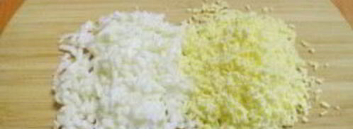 салат мимоза без картофеля. Шаг 6