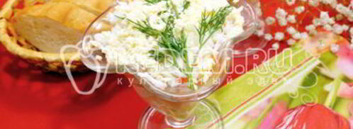 салат мимоза с горбушей. Шаг 10