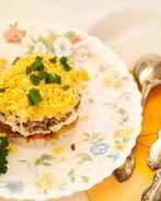 Салат мимоза с грибами