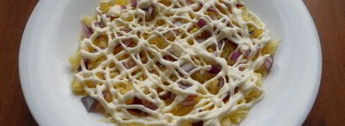 салат мимоза с картофелем и твердым сыром. Шаг 3