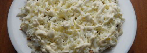 салат мимоза с картофелем и твердым сыром. Шаг 6