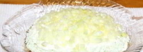 салат мимоза с маслом. Шаг 5