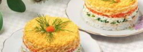 салат мимоза с рисом и сыром. Шаг 10