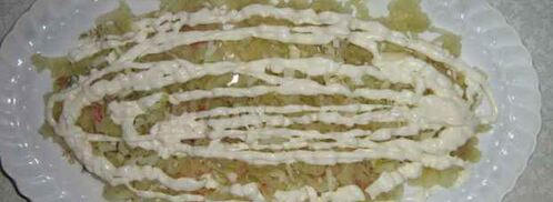 салат мимоза с сардиной. Шаг 25