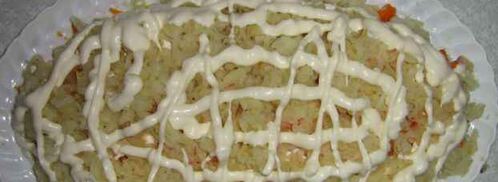 салат мимоза с сардиной. Шаг 40