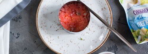 салат мимоза с семгой. Шаг 6